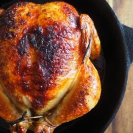 Frango assado na manteiga dieta carnívora